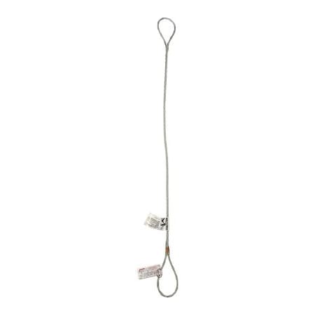 Mazzella Lift America Wire Rope Sling 3/8in x 3' Eye & Eye, 2000/2400/4800 Lbs Cap S601002
